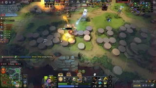 Dota 2 hero ESP with name tags and distance readouts